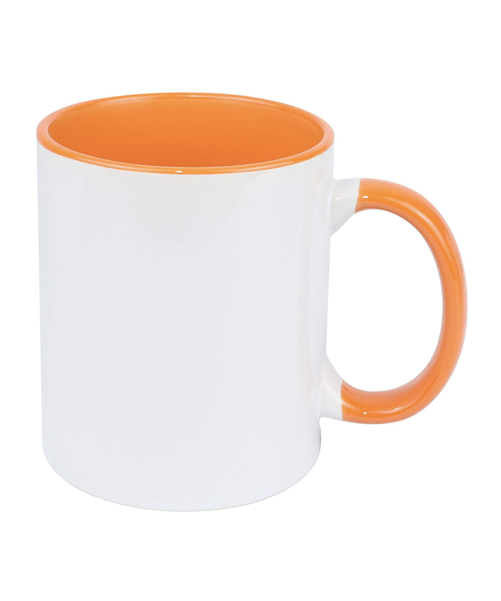 Taza 11oz con fondo y asa de color para sublimar