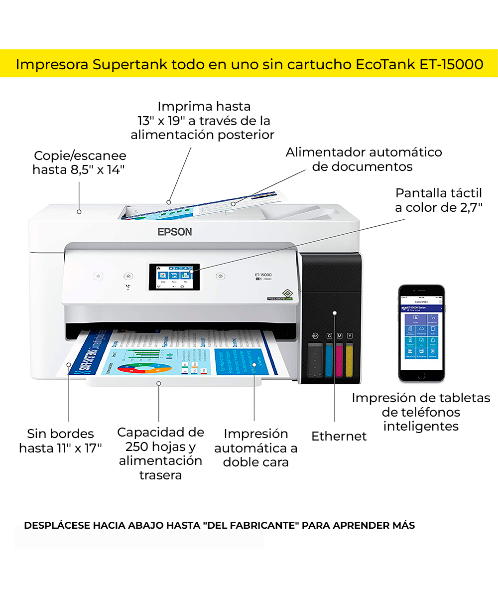 Impresora EcoTank ET-15000 Tabloide A3