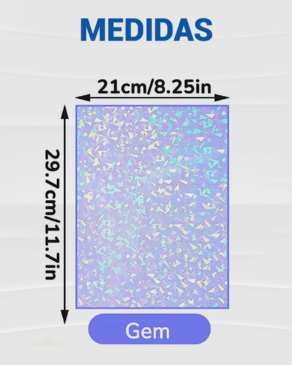 Vinilo holografico de 32 piezas 4 diseños diferentes